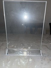 TEN 10  5x7 Bent Clear Acrylic Picture Photo Frame, Vertical Table Top