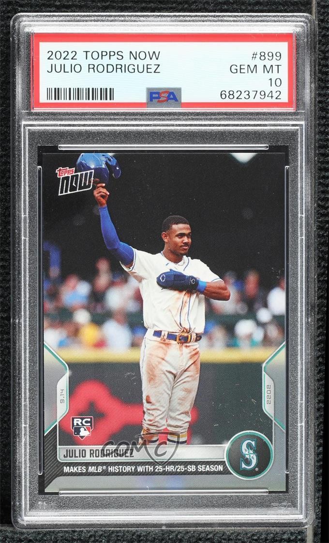 2022 Topps Now /7272 Julio Rodriguez #899 PSA 10 GEM MT 1v1