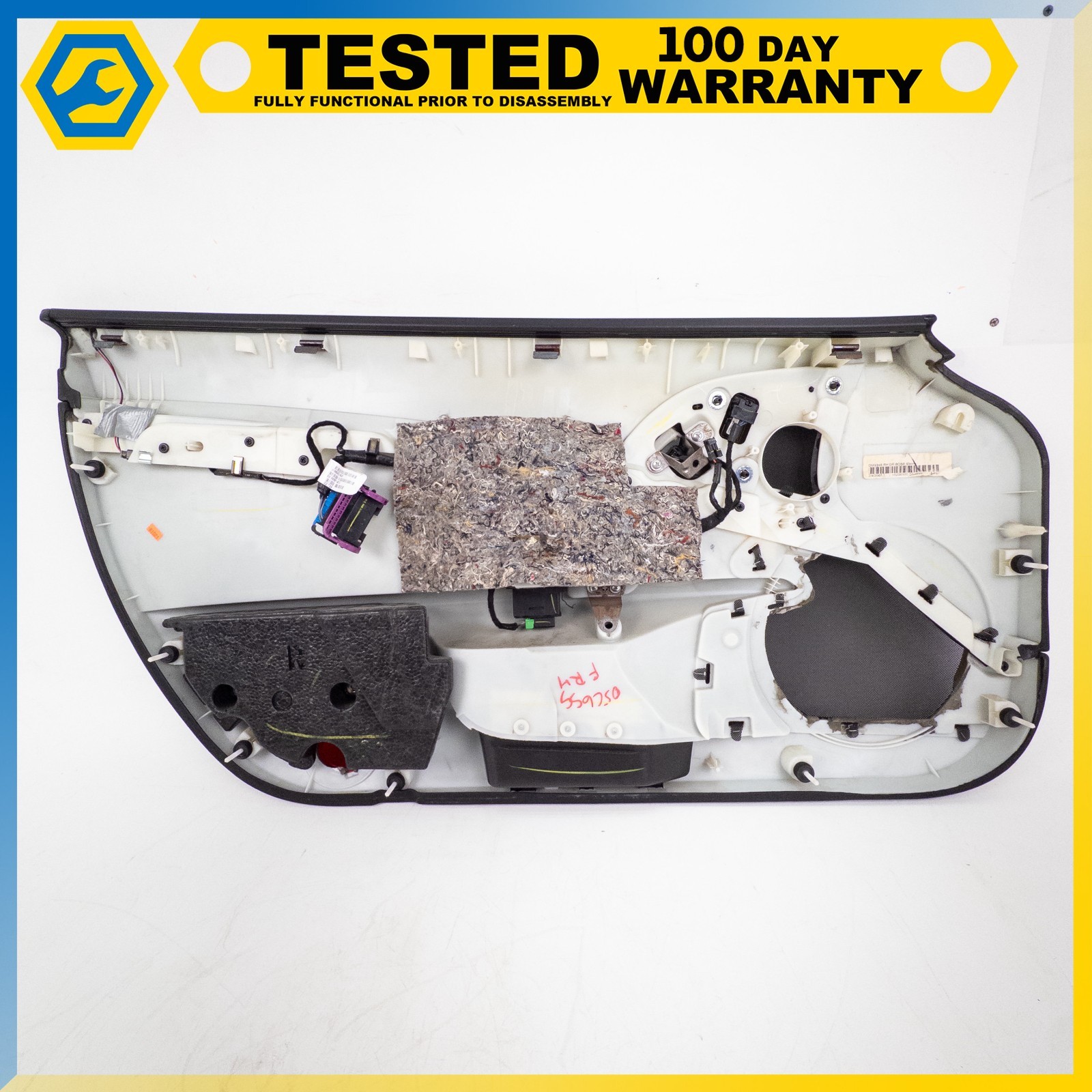 05-13 CHEVROLET CORVETTE C6 FRONT RIGHT SIDE INTERIOR DOOR PANEL BLACK OEM
