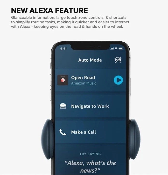 Soporte de teléfono para tablero y parabrisas iOttie Aivo - negro - ALEXA - cargador inalámbrico 3M Foto 4 de 4