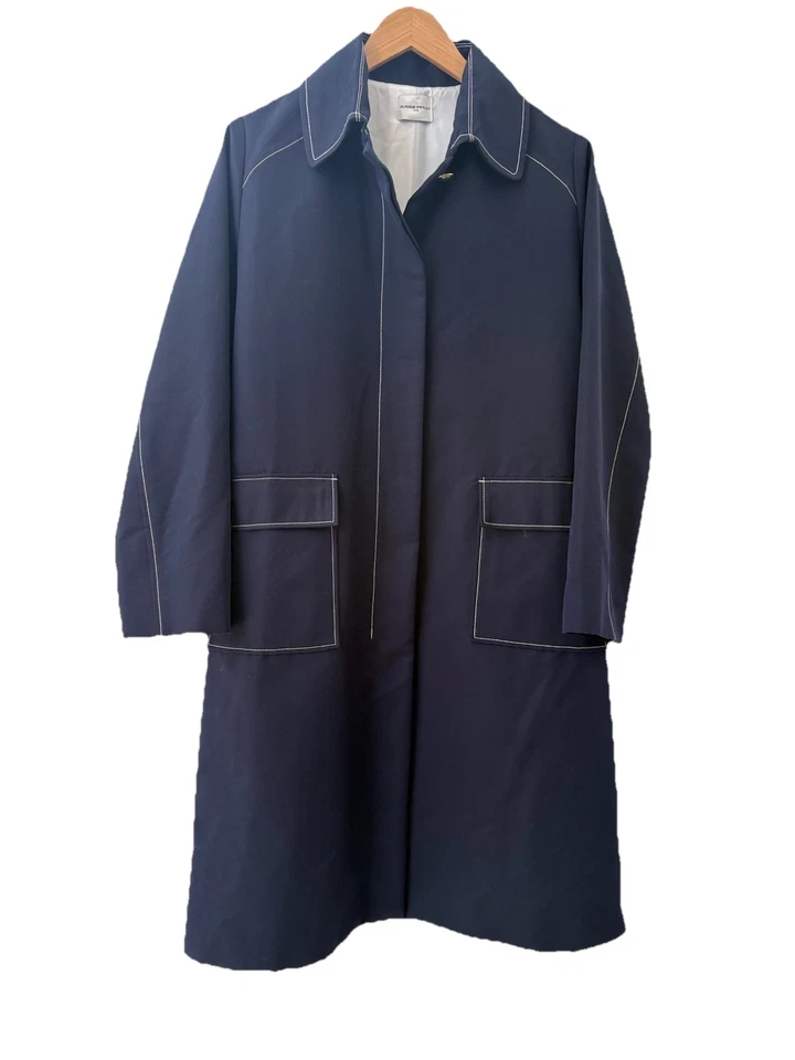 TRINCHERA CLAUDIE PIERLOT AZUL LARGO MEDIO UK 10 Foto 4 de 4