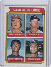 1974 Topps Baseball #604 1974 Rookie Infielders Hughes / Knox / Thornton / White