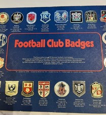 COMPLETE Esso Collection  of Football Club Badges 1970s