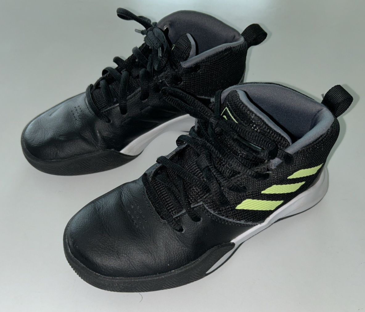 adidas black and lime green shoes