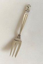 Georg Jensen Sterling Silber Geb&auml;ckgabel "Eichel" Nr 043
