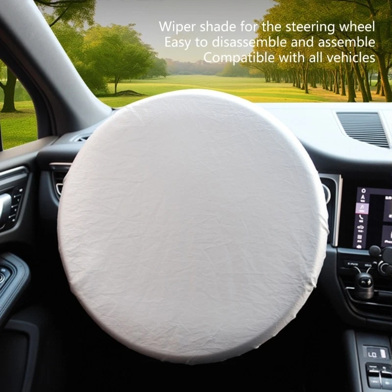42CM Auto Steering Wheel Sunshade Cover Universal Heat Resistant for Travel - Image 2 of 4
