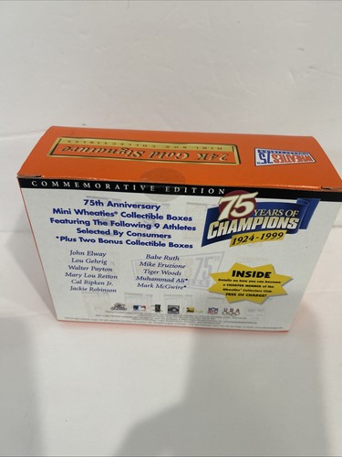 MUHAMMAD ALI MINI WHEATIES BOX 24k Gold Replica Signature 75th Anniversary - Picture 7 of 8