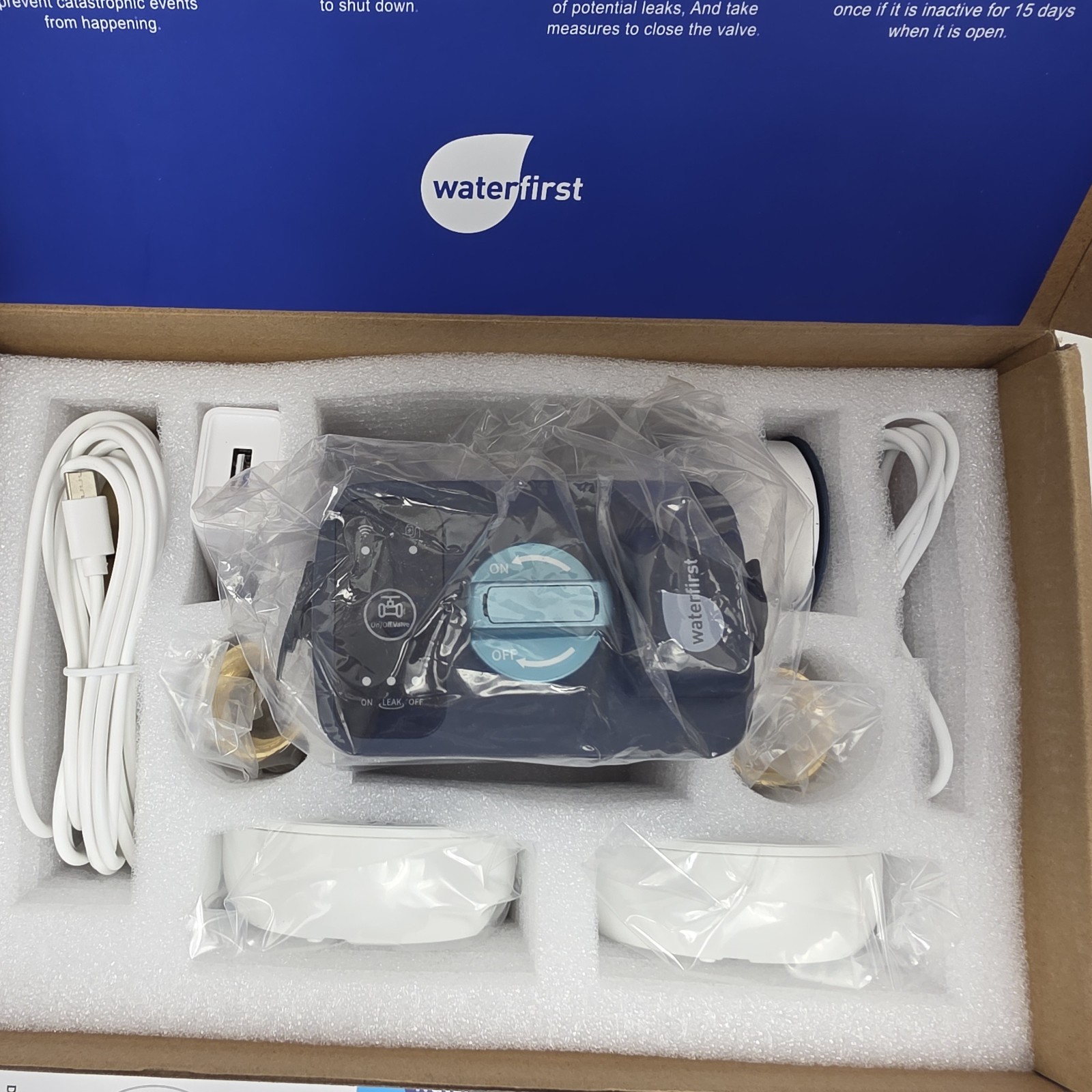 WaterFirst Dr.SafeX Water Leak Detector, Automatic Shutoff, 3/4" Pipe, Wireless