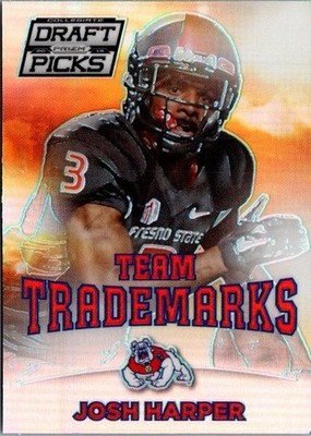 2015 Panini Prizm Draft Picks Team Trademarks #26 Josh Harper Fresno State RC SP
