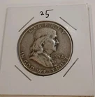 1952 Franklin Half Dollar Circulated Condition In 2x2 Coin Flip