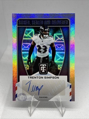 2024 Totally Certified Signed Sealed and Delivered Trenton Simpson Auto - Ravens