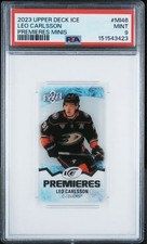 2023-24 Upper Deck Ice Hockey Leo Carlsson Rookie Mini Ice Premieres MI-46 PSA 9