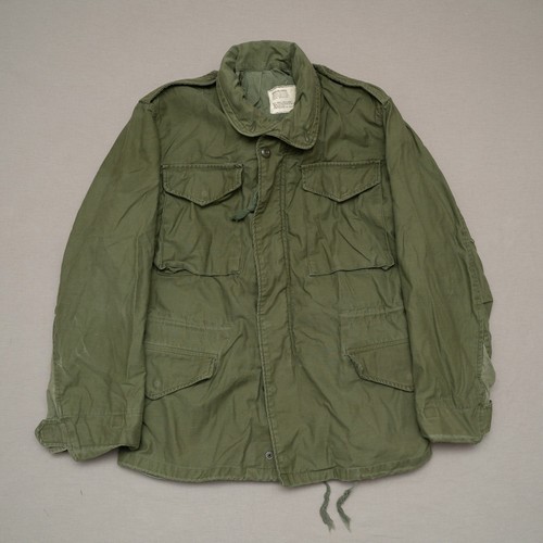 Vintage M-65 Herren Feldjacke Mantel mit Kapuze Scovill US Army Regular Small Alpha