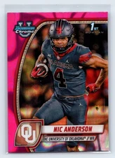 2024 Bowman University Chrome #136 Nic Anderson Pink Lava Refractor