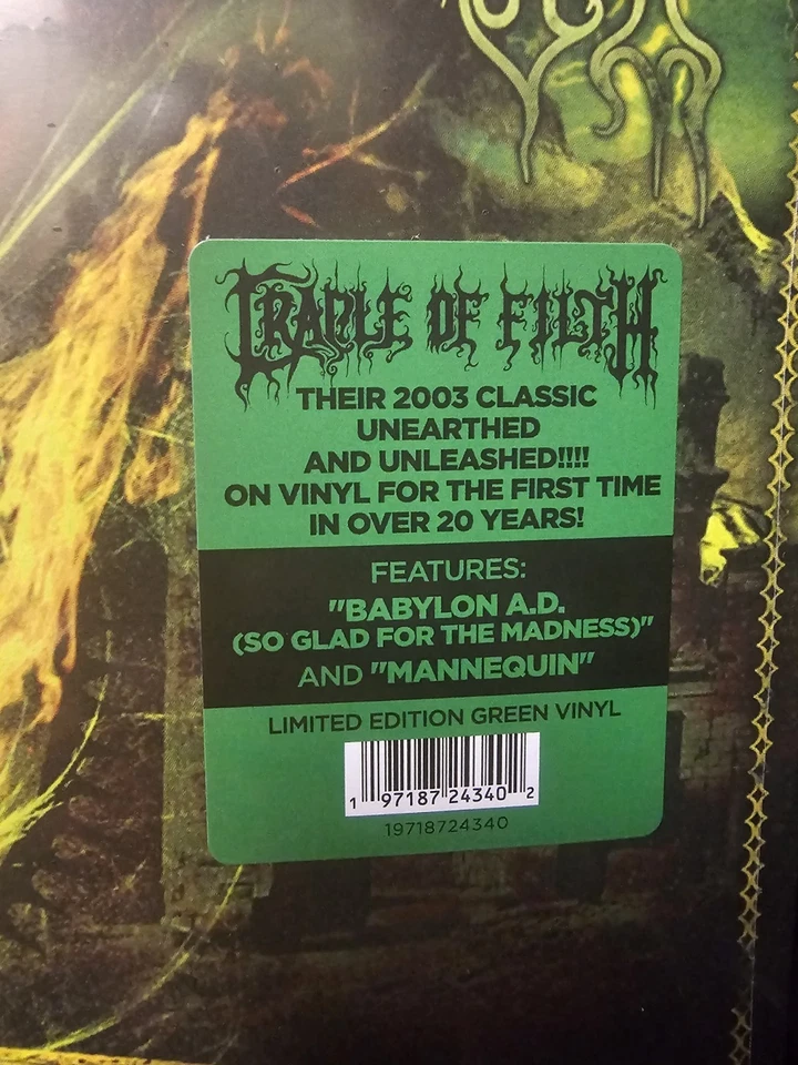 Cradle Of Filth - Damnation And A Day (Limited GREEN Vinyl - Only 300 Made) NEW - Image 2 of 4