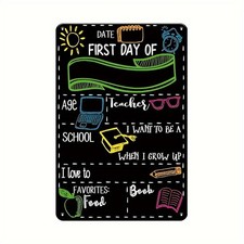 Personalized First Day of school iron:Chalkboard Tin Metal Signs Home D cor 8x12