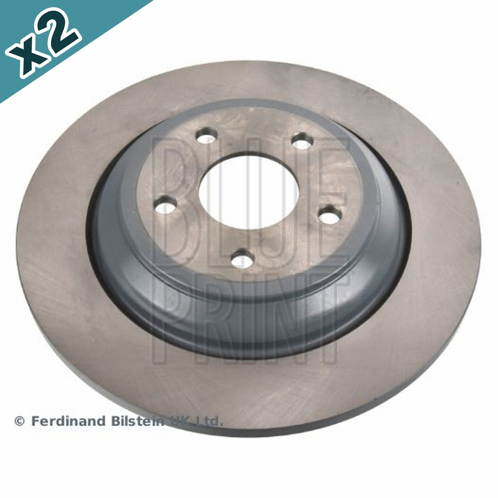 BLUEPRINT Brake Disc Rear Coated Solid 302mm Outer Diameter Fits Ford Focus Kuga