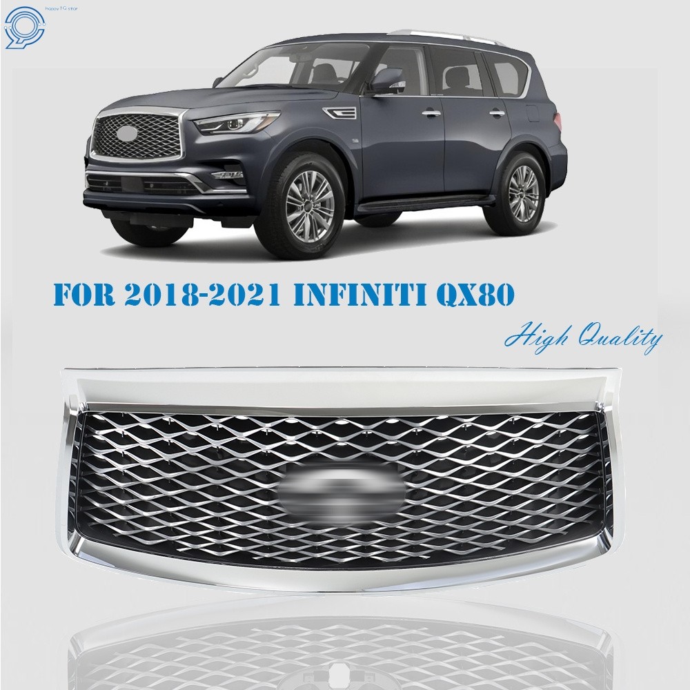 For Infiniti QX80 2018 2019-2021 Front Grille Grill Assembly With Camera Option
