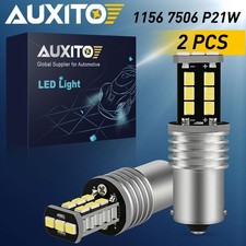 Super Bright LED 1156 P21W 7506 White Reverse Backup Light Bulb 2PCS 6000K Bulbs