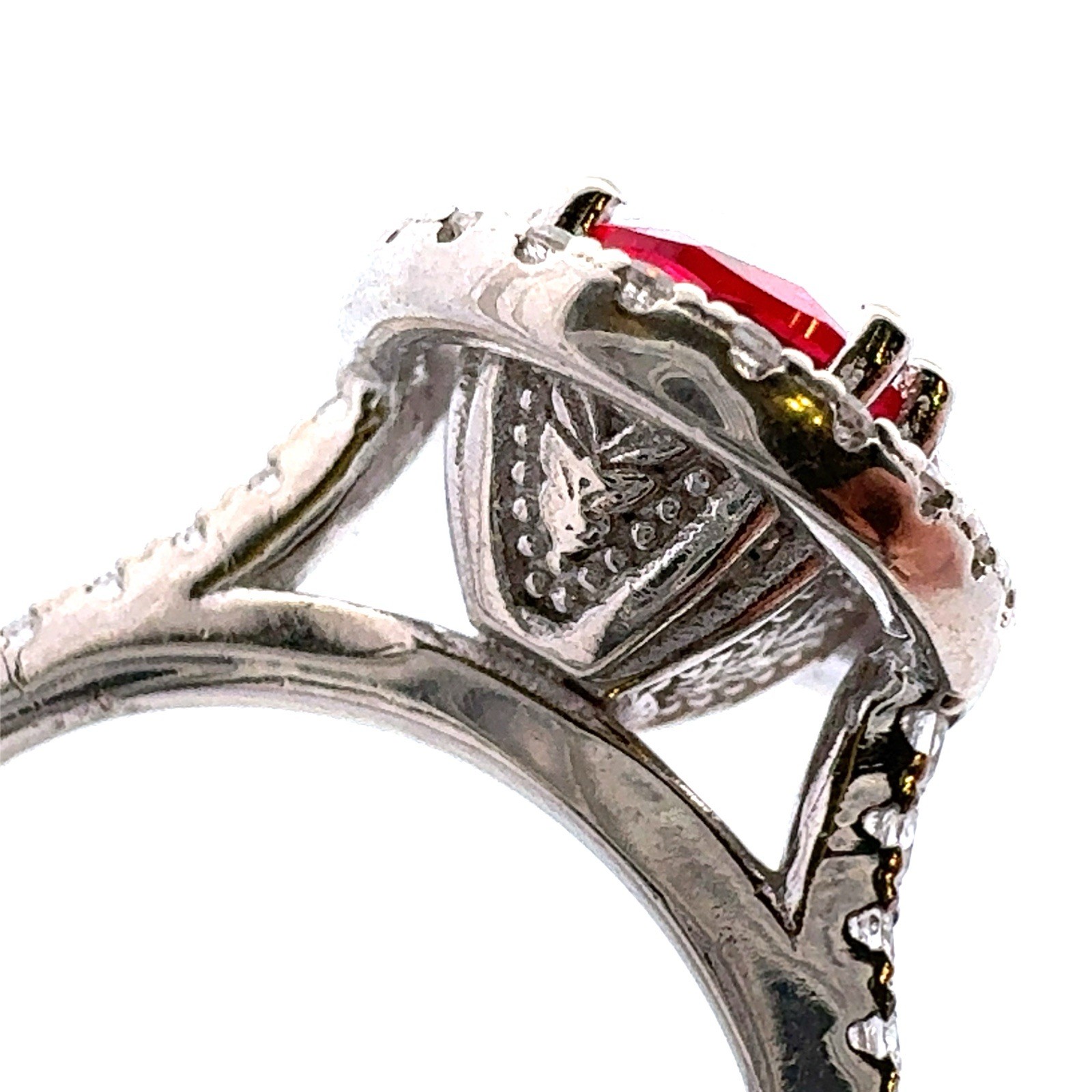 Designer 925 Sterling Silver Oval Ruby Cubic Zirc… - image 11