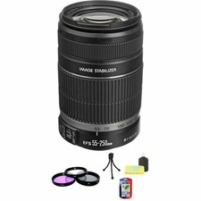 Canon EF-S 55-250mm F/4-5.6 IS Telephoto Zoom Lens for sale online