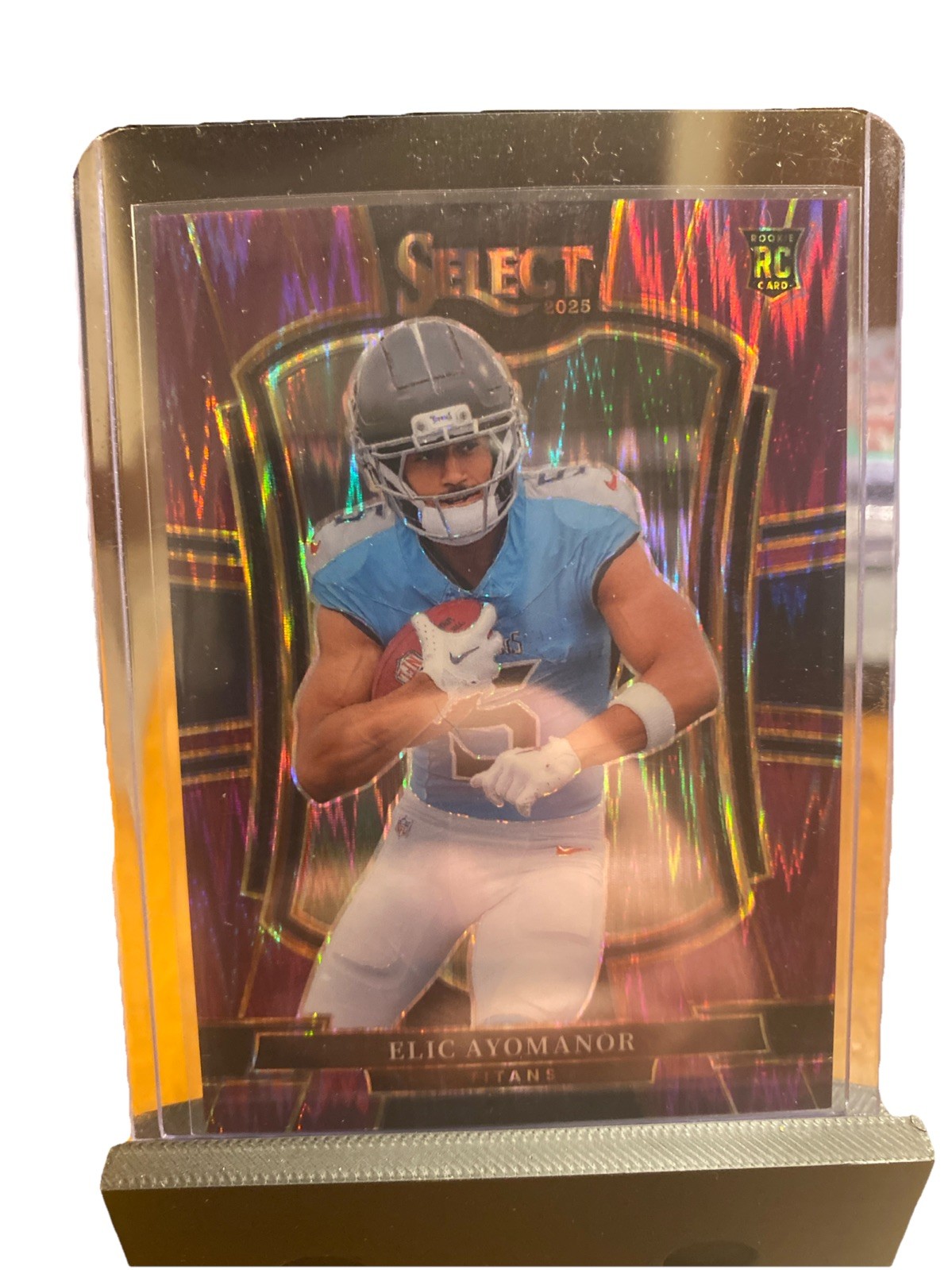 2025 Panini Select - Premier Level Elic Ayomanor #127 Purple Prizm Shock /699