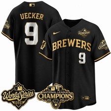 Bob Uecker Milwaukee Brewers Navy World Series Champions 2026 Jersey - All Sizes