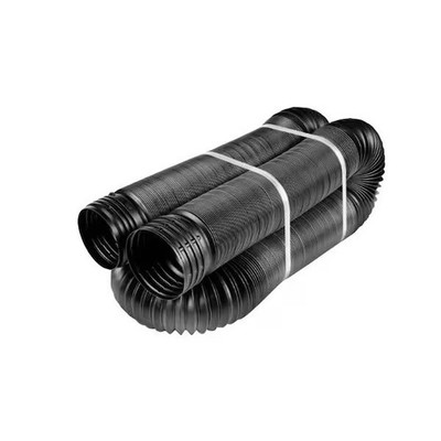 Amerimax Home Product FLEX Drain 4 in. x 50 ft. Black Copolymer Solid Drain Pipe