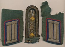 WW1 German Imperial army shoulder board collar tab set pair officer WWII cut off