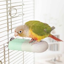 Natural Mineral Bird Perch for Cage Parrot Perch Platform for Beak Grinding Claw