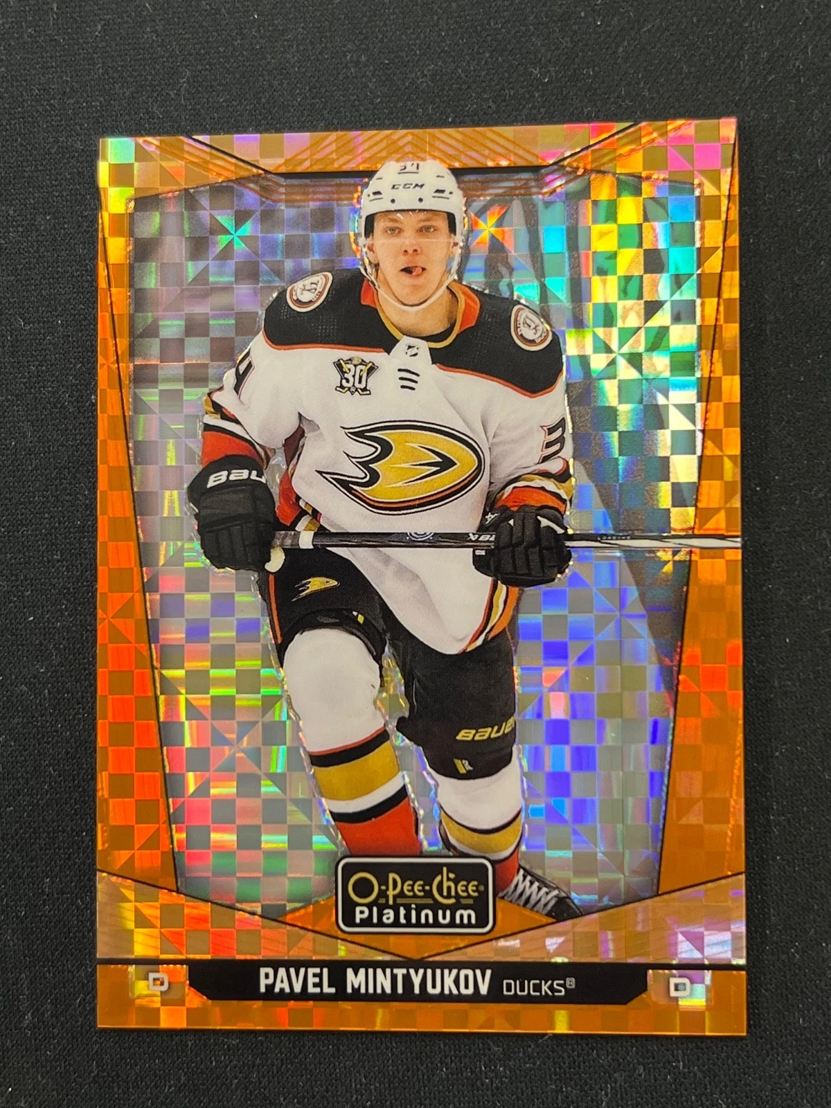 2024-25 O-PEE-CHEE PLATINUM PAVEL MINTYUKOV ORANGE CHECKERS #ED 23/25