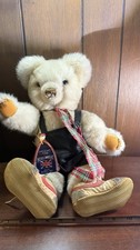 Vintage Merrythought Teddy Bear 14” England w Tag Nike Outfit Plush