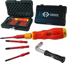 CK 11 Piece VDE Torque 1.2Nm To 6Nm Handle & Slim Screwdriver Bit Set, T4822 TQD