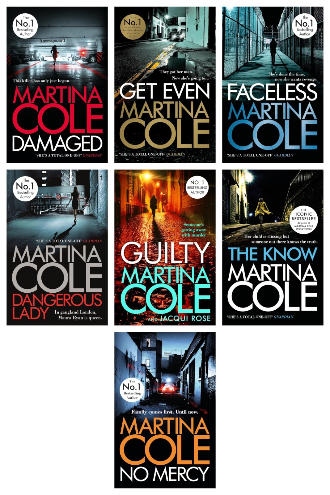 Martina Cole Collection 7 Books Set - Damaged, Dangerous Lady, Faceless, Get Eve