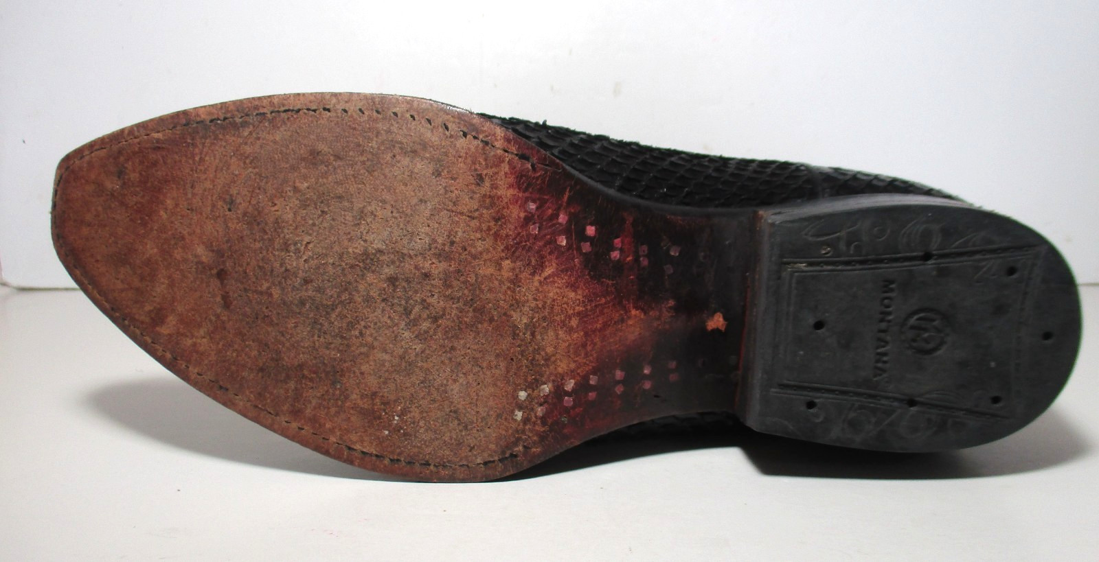 Montana Genuine Python Black Leather Western Cowb… - image 8