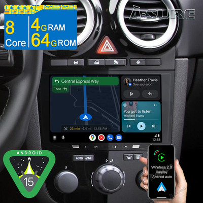4+64GB Carplay Autoradio Android 15 GPS NAVI Für Opel Corsa D Astra H Vivaro DAB