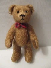 Christine Crowther OOAK Artist 9" Jointed Bear Mohair Glass Eyes Bow Tie Rare