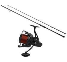 Mostal Karpfencombo Big Pit 8000 + CR 8 Carp 12ft 3,50lbs + Schnur Karpfen Angel