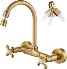 Wall Mount Kitchen Faucet with Sprayer Wall Mounted Kitchen Sink Faucet Double C
