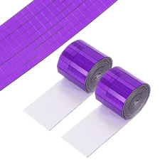 5x5mm Self Adhesive Mirrors Mosaic Tiles, 3200 Pcs Mosaic Sticker, Purple