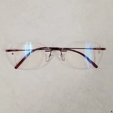 Silhouette 5500 Eyeglass Frame Rimless Red 54 17 135 Bowtie