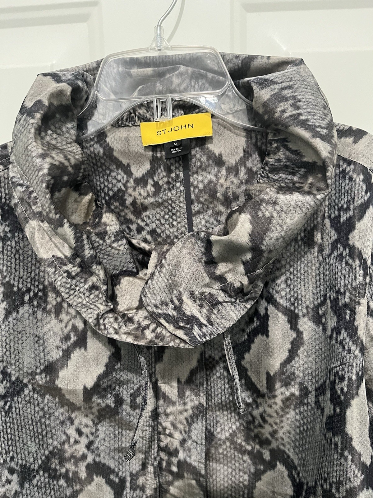 StJohn Python Snake Print Wind Breaker Jacket Ruc… - image 2
