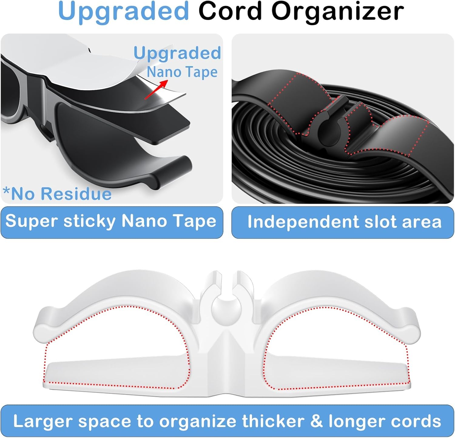 Cord Organizer for Appliances, 8 Pack Upgraded Kitchen Appliance Cord Organizer 