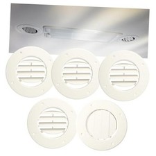 6.5 Inch RV Ceiling Vent Cover, 4-5/8 Inch Duct, 5 Pack | Rotatable Louvers,