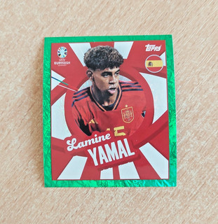 Topps Euro 2024 Sticker Green/Green ESP PTW Lamine Yamal Parallel European Championship