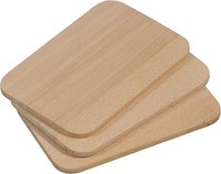 Kesper FrüHstüCksbrettchen 3Er Pack Buchenholz Fsc Zertifiziert 23X15X1 Cm