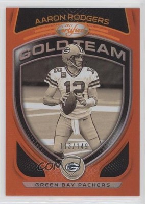 2021 Certified Gold Team Mirror Orange 113/149 Aaron Rodgers #GT-5 3h1