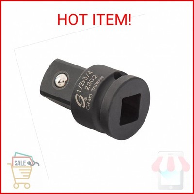 SUNEX TOOLS 2302, 1/2 Inch Drive, 1/2'' Female x 3/4'' Male Impact Adapter, Cr-Mo