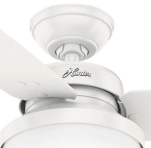 Hunter Fan 52 inch Casual Fresh White Ceiling Fan with Light and Remote Control - Picture 4 of 5