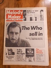 Melody Maker newspaper January 27th 1979 The Who Cover